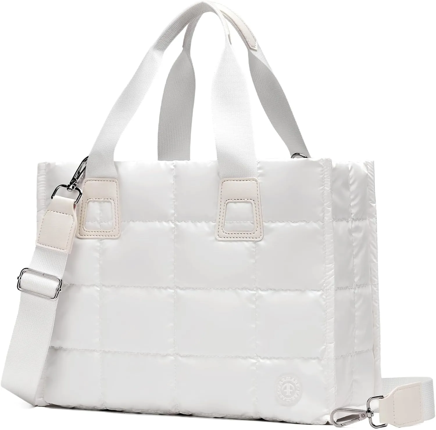 Tote Bag for Women Lightweight Puffy Carry On Crossbody Bag Quilted Handbag with Laptop Compartments