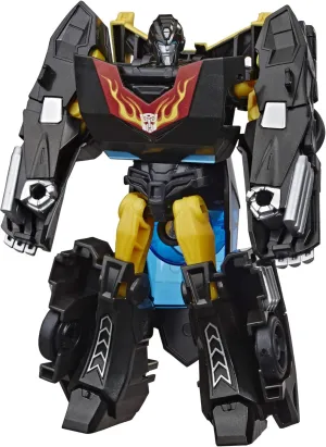 Transformers Bumblebee Cyberverse Adventures Action Attackers Warrior Class Stealth Force Hot Rod Action Figure, Fusion Flame Move, 5.4-inch