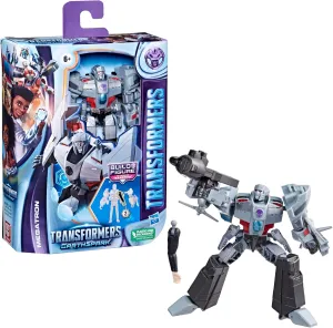 Transformers EarthSpark, Megatron Class Deluxe 12.5 cm Action Figure Robot Toy for Kids, Ages 6 