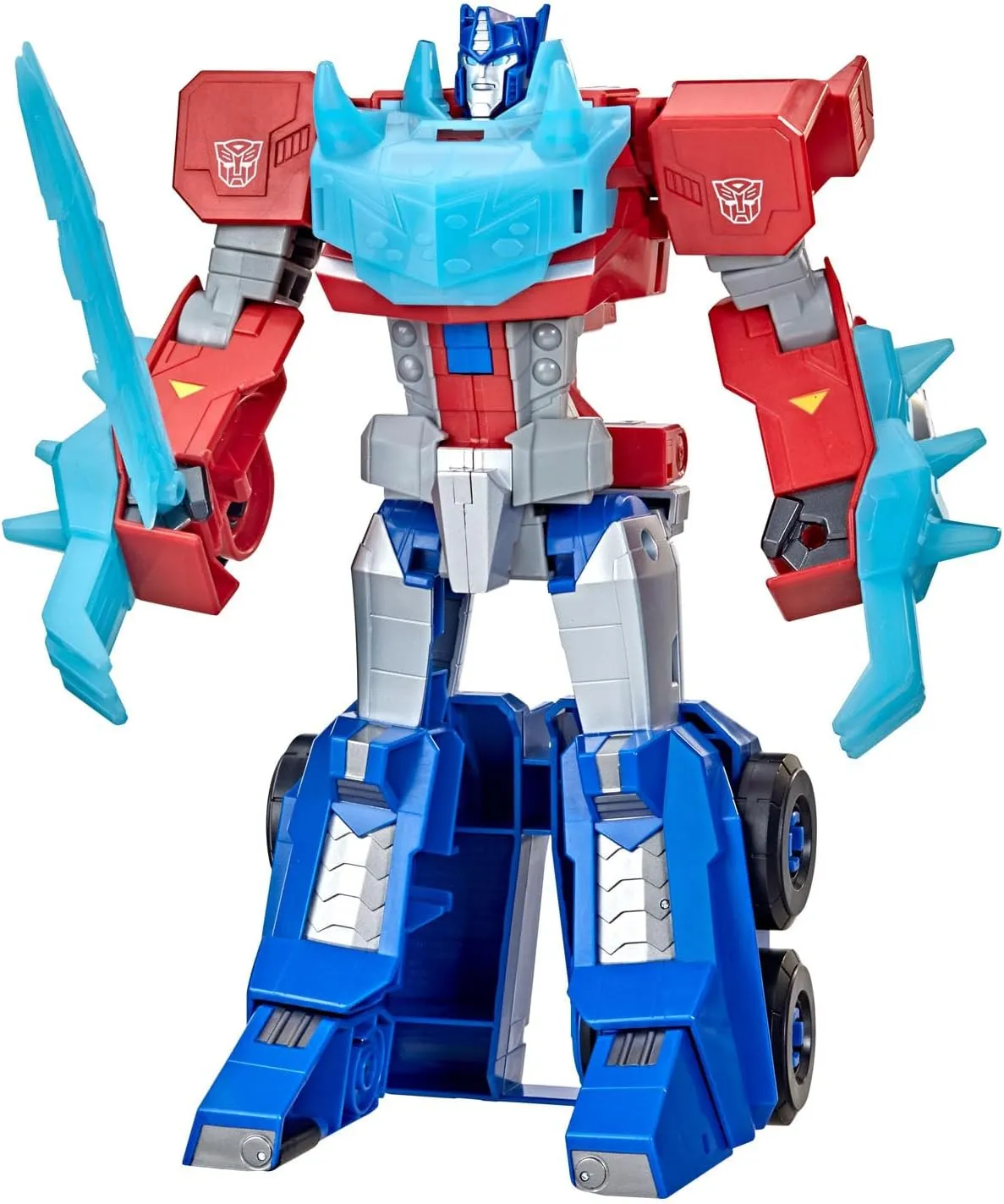 Transformers Toys Bumblebee Cyberverse Adventures Dinobots Unite Roll N’ Change Optimus Prime Push-to-Convert Action Figure, 6 and Up, 10-inch