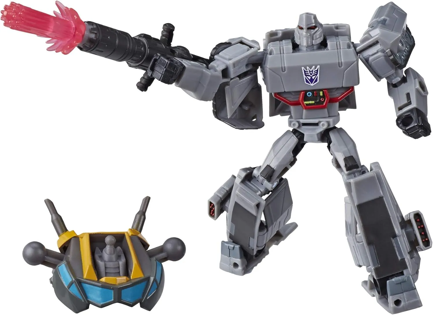 Transformers Toys Cyberverse Deluxe Class Megatron Action Figure, Fusion Mega Shot Attack Move and Build-A-Figure Piece, for Kids Ages 6 and Up, 5-inch