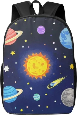Travel Backpack Lightweight Carry On Shoulder Backpacks Waterproof Casual Daypacks Illustration Of The Solar Universe Laptop Bag For Women Men