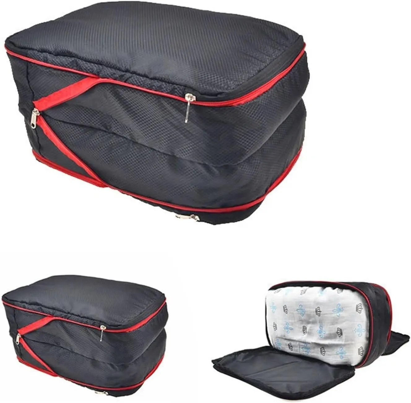 Travel Compression Packing Box with Shoe Bag Portable Folding Organizer Best travel must haves(Green)