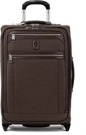 Travelpro Platinum Elite Softside Expandable Carry on Luggage, 2 Wheel Upright Suitcase, USB Port, Men and Women, Rich Espresso, Carry On 22-Inch