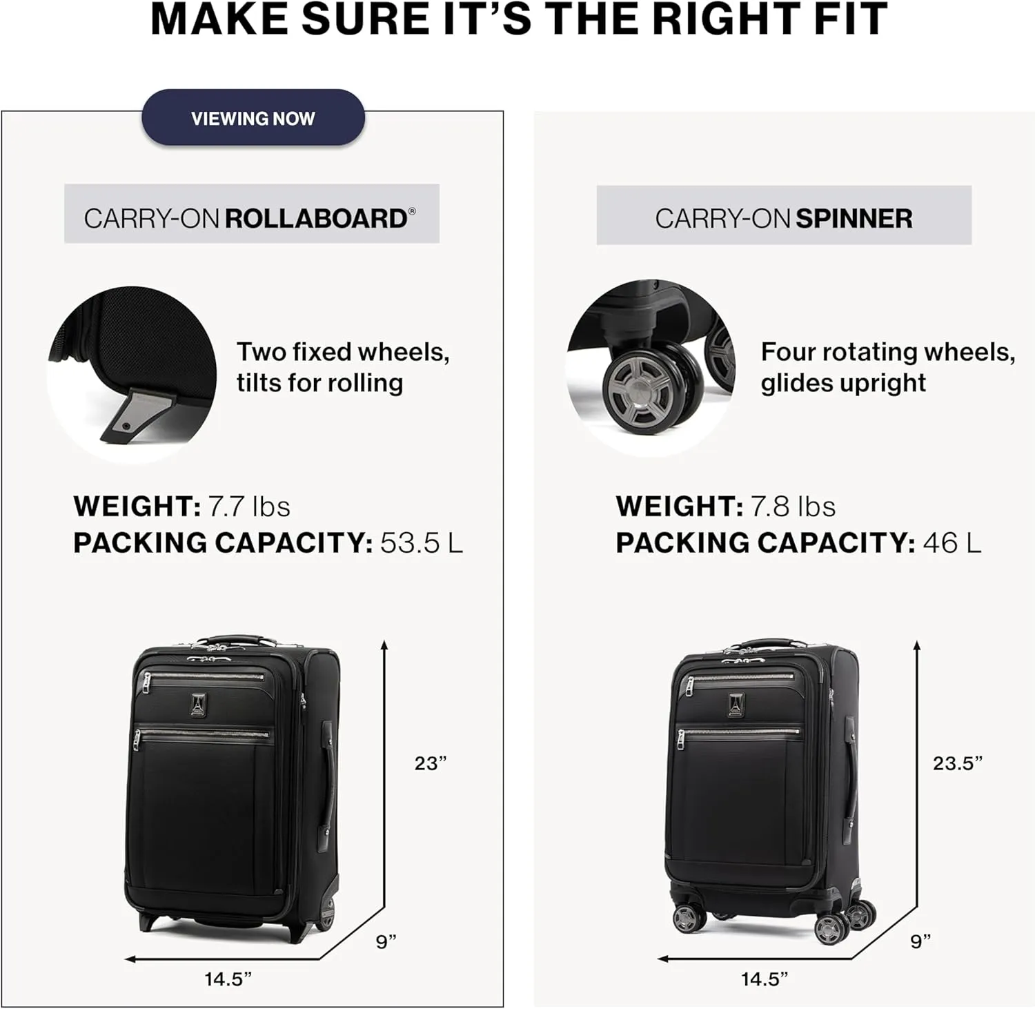 Travelpro Platinum Elite Softside Expandable Carry on Luggage, 2 Wheel Upright Suitcase, USB Port, Men and Women, True Navy, Carry On 22-Inch