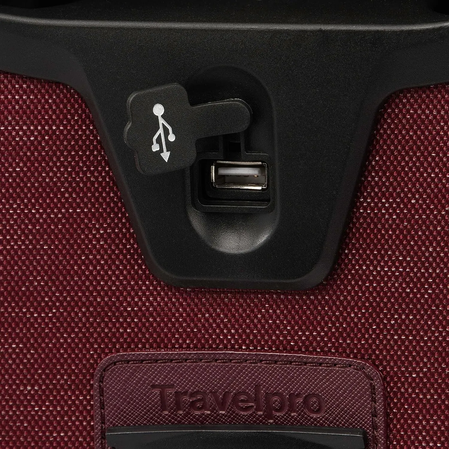 Travelpro Platinum Elite Softside Expandable Carry on Luggage, 8 Wheel Spinner Suitcase, USB Port, Men and Women, International, Bordeaux Red, Carry On 19-Inch