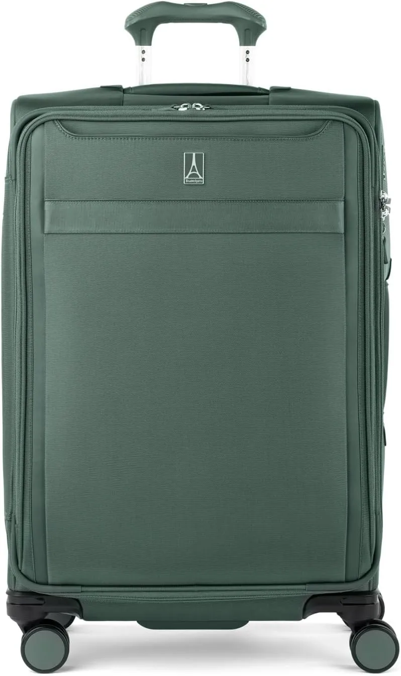 Travelpro VersaPack  Lightweight Softside Expandable Checked Luggage, 8 Spinner Suitcase, TSA Lock, Men and Women, Checked Medium 25-Inch, Desert Sage Green
