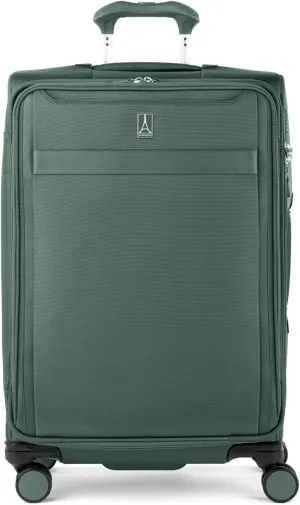 Travelpro VersaPack  Lightweight Softside Expandable Checked Luggage, 8 Spinner Suitcase, TSA Lock, Men and Women, Checked Medium 25-Inch, Desert Sage Green