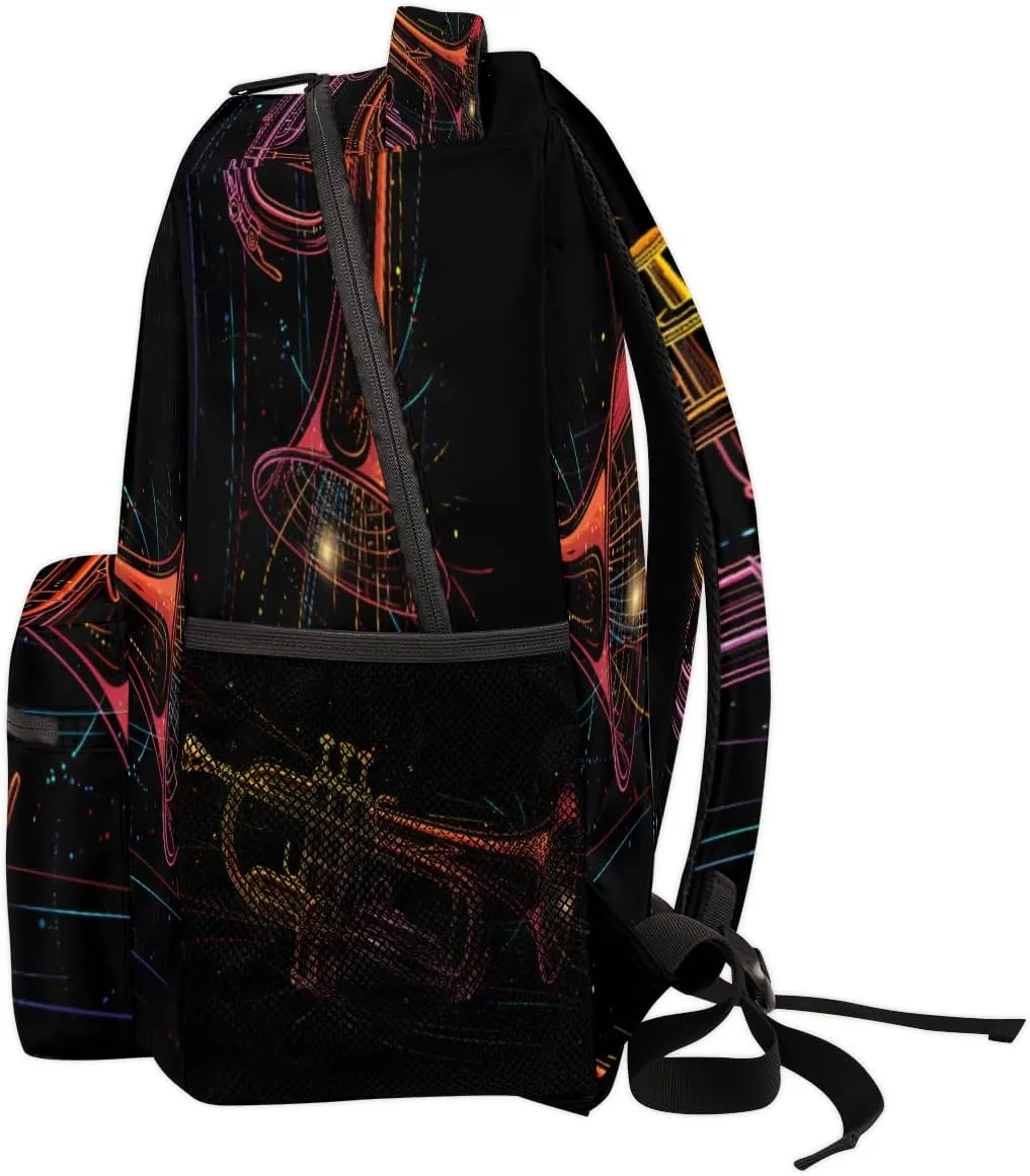 TropicalLife Trumpet 18 Inch Travel Laptop Backpack for Women Men Large Business Travel Rucksack Waterproof Casual Daypack