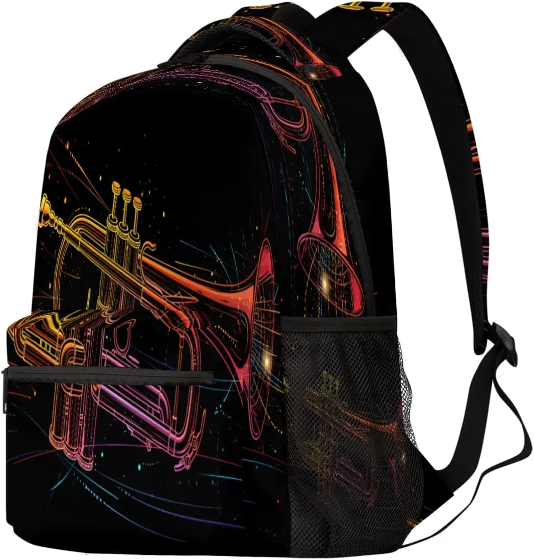 TropicalLife Trumpet 18 Inch Travel Laptop Backpack for Women Men Large Business Travel Rucksack Waterproof Casual Daypack