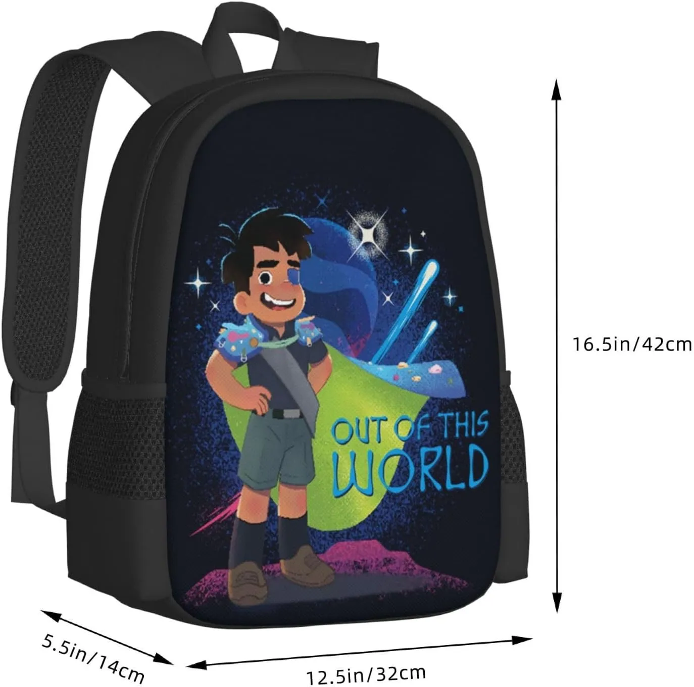 Unisex Novel OUT Elio OF THIS WORLD Backpacks Casual Lightweight Laptop backpack Fashion Primary Daypacks Bookbag For Daily travel, work, outings, Hiking