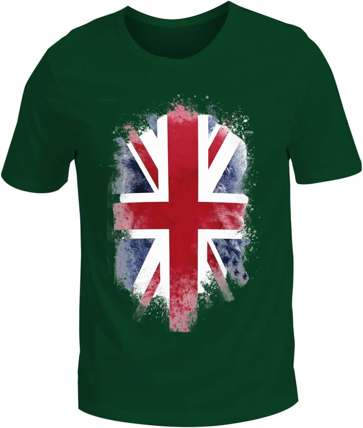 Unisex Union Jack British Flag T-Shirt Casual Summer Crewneck Short Sleeve St Georges Day T Shirts Basic Cotton Tshirts