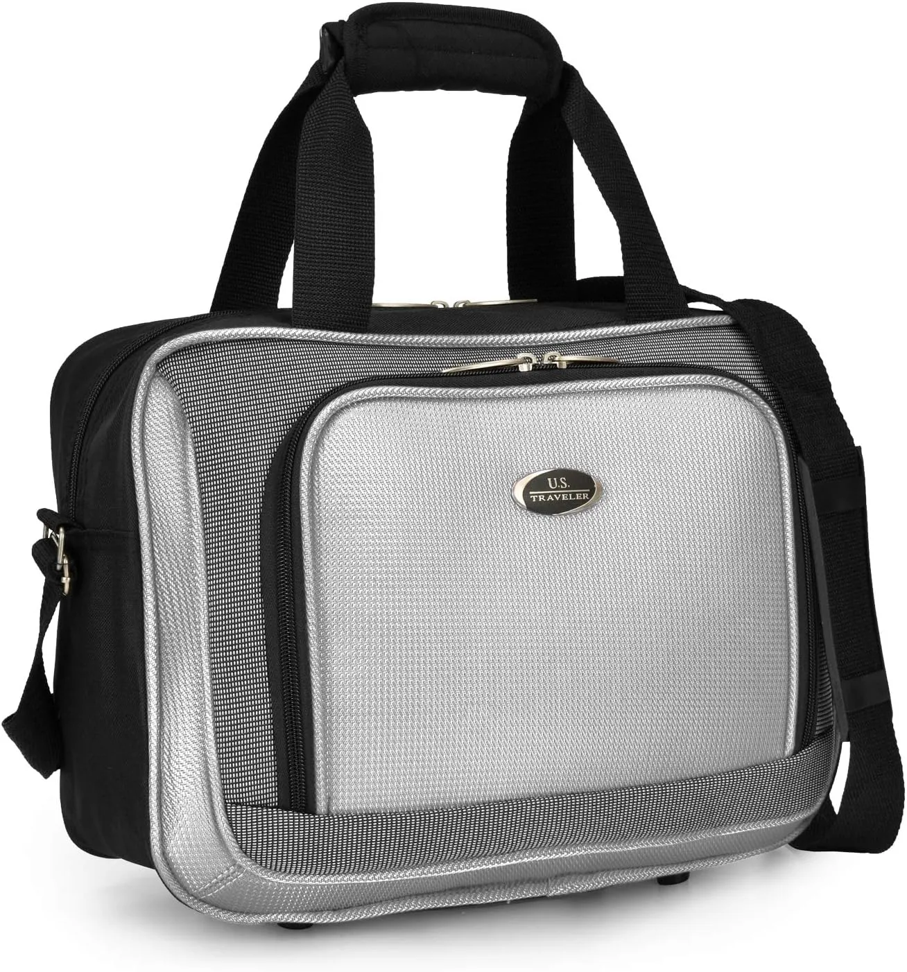 U.S. Traveler New Yorker Lightweight Softside Expandable Travel Rolling Luggage, Grey, 4-Piece Set (15/21/25/29)