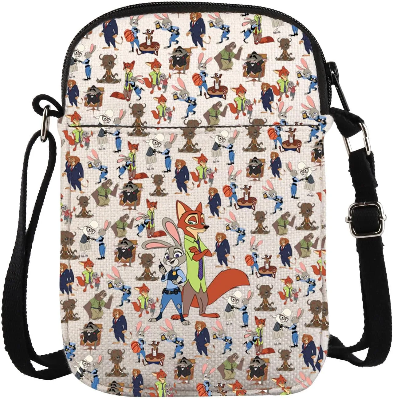 VAMSII Zoon Cartoon Movie Gift Movie Character Fans Gift Judy Hopps Nick Wilde Crossbody Bag