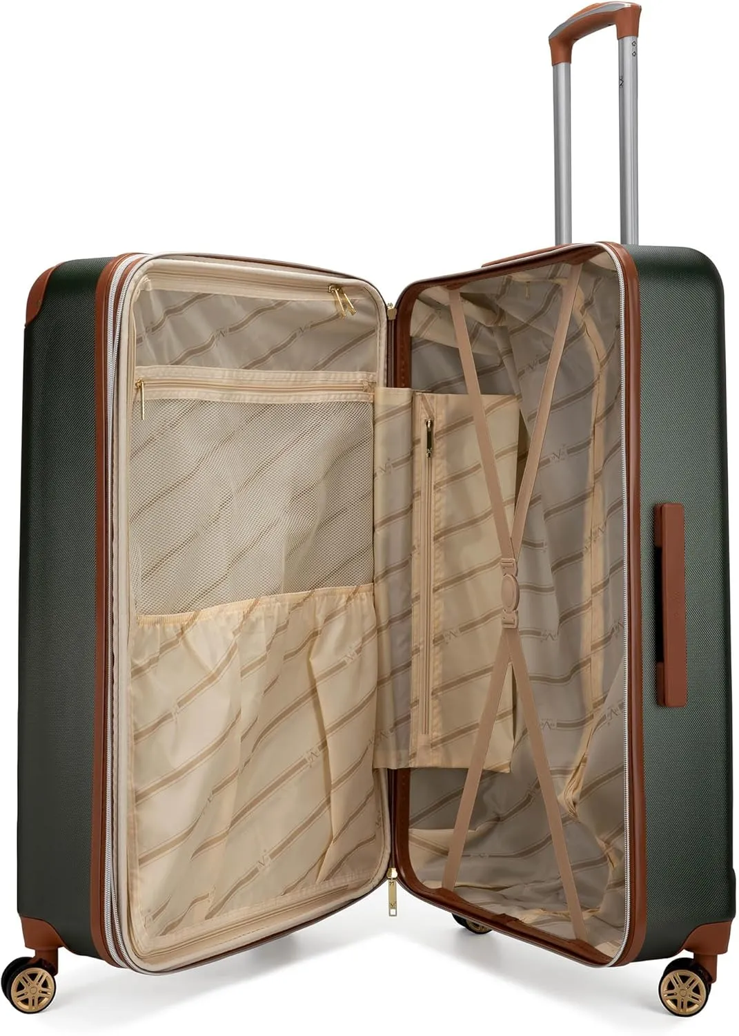 Vintage 3 Piece Expandable Hard Spinner Luggage Set