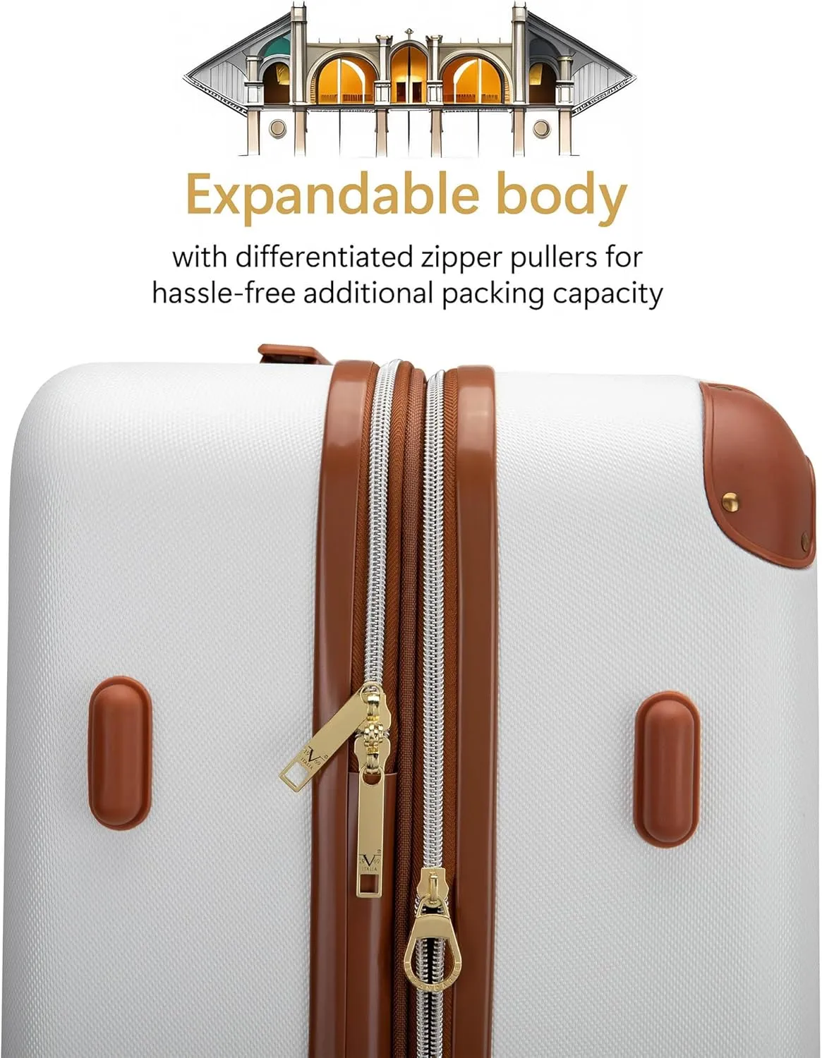 Vintage 3 Piece Expandable Hard Spinner Luggage Set