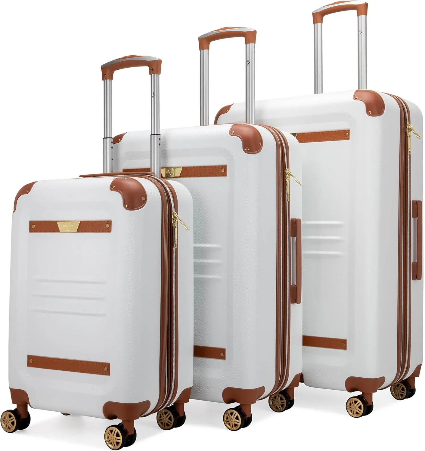 Vintage 3 Piece Expandable Hard Spinner Luggage Set
