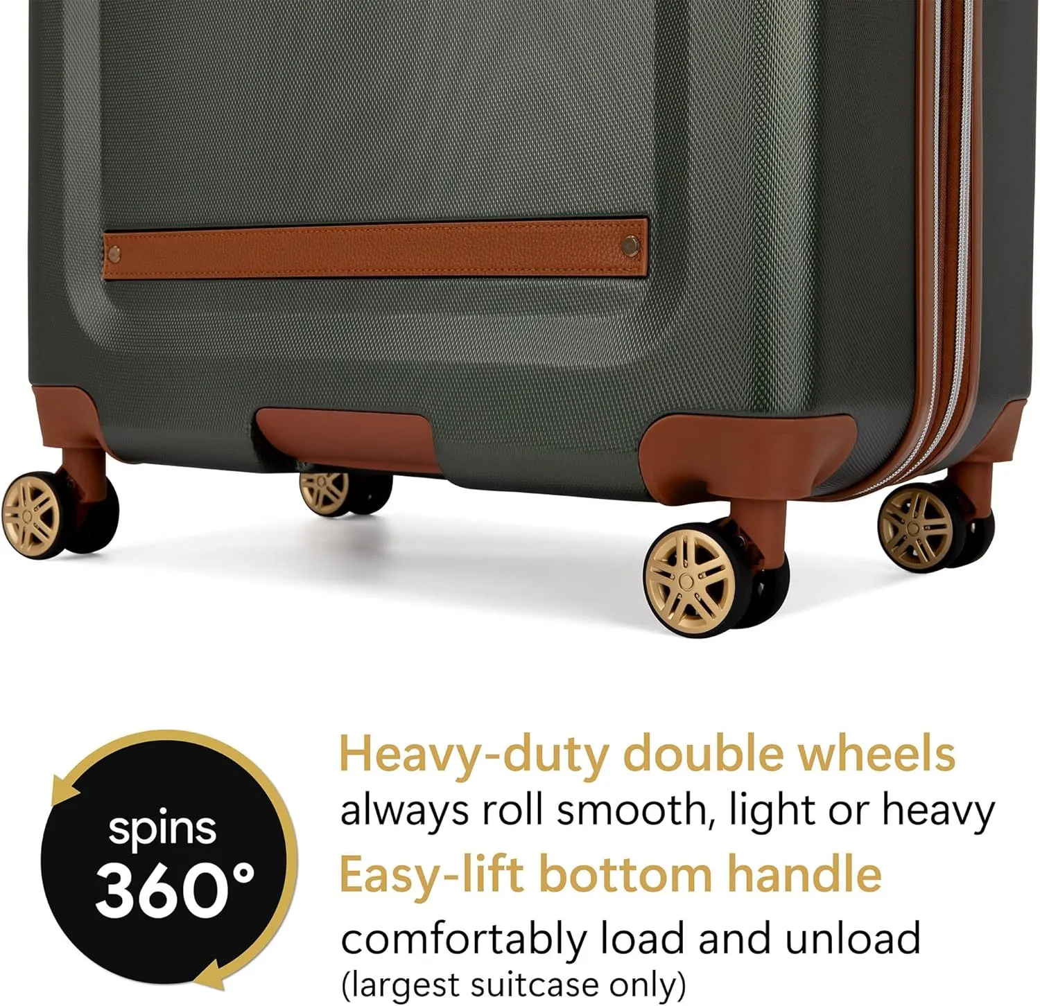 Vintage 3 Piece Expandable Hard Spinner Luggage Set