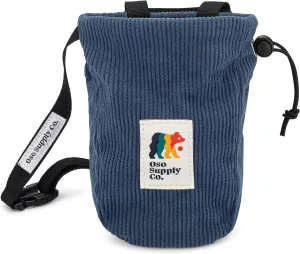 Vintage Corduroy Chalk Bag for Rock Climbing, Bouldering Chalk Bucket with Belt and Zippered Pocket - Perfect Rock Climbing Gear, Equipment for Indoor Gym and Outdoors