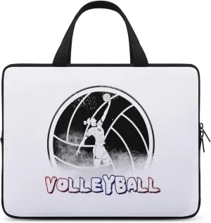 Volleyball Pellets Female Player Laptop Bag Laptop Case Computer Messenger Bag with Adjustable Shoulder Strap