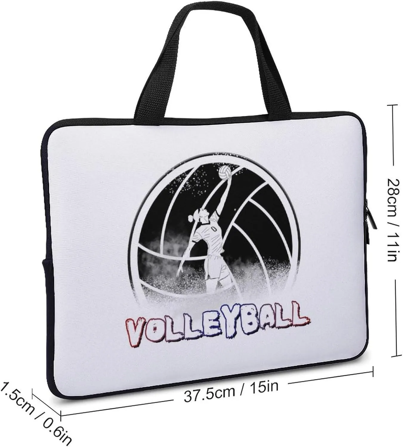 Volleyball Pellets Female Player Laptop Bag Laptop Case Computer Messenger Bag with Adjustable Shoulder Strap