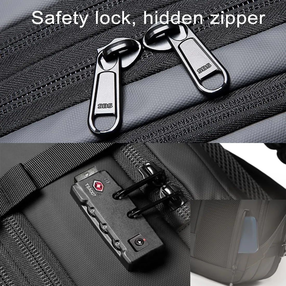 Voyagevac Vacuum Backpack for Travel, Air Travel Bag 2nd Gen, Anti-Theft and Wear-Resistant, Large Capacity (Dark Gray, No air pump)