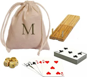 WE Games Custom Color Imprinted Cribbage and More Travel Game Set