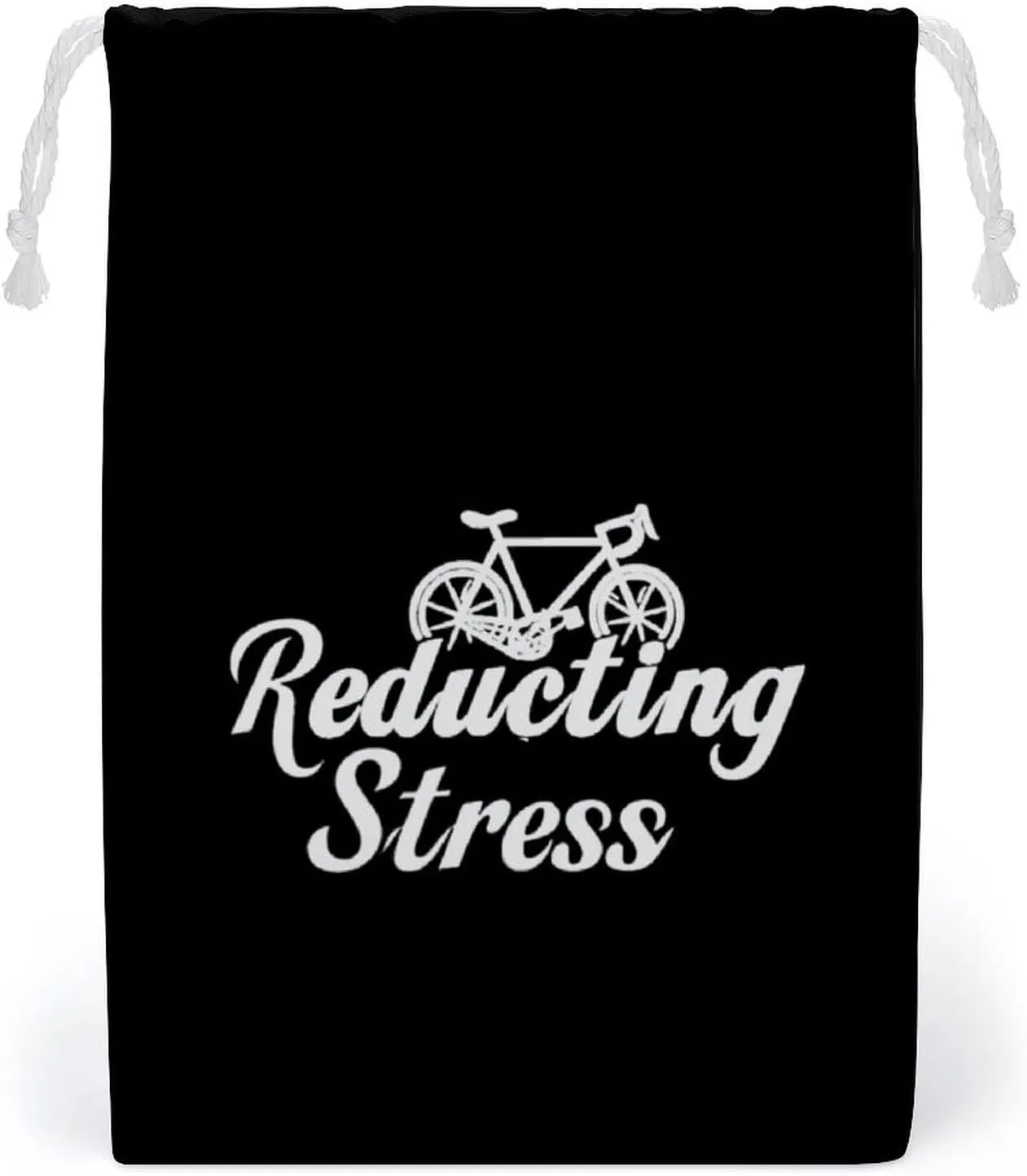 Weapon of Stress Reduction Biking Drawstring Gift Bags Double-Sided Printing Wedding Candy Bag Birthday Party 20 * 25cm