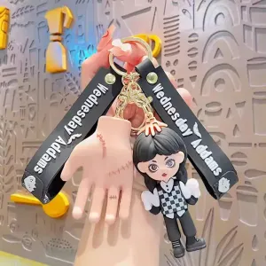 Wednesday Addams Spooky Keychain