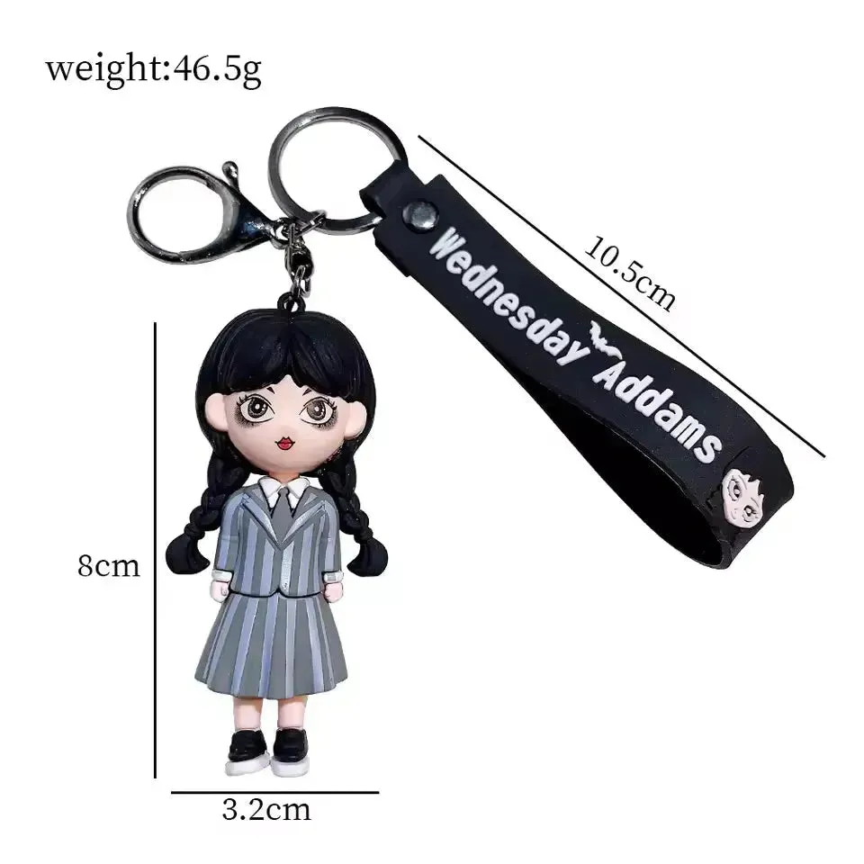 Wednesday Addams Spooky Keychain