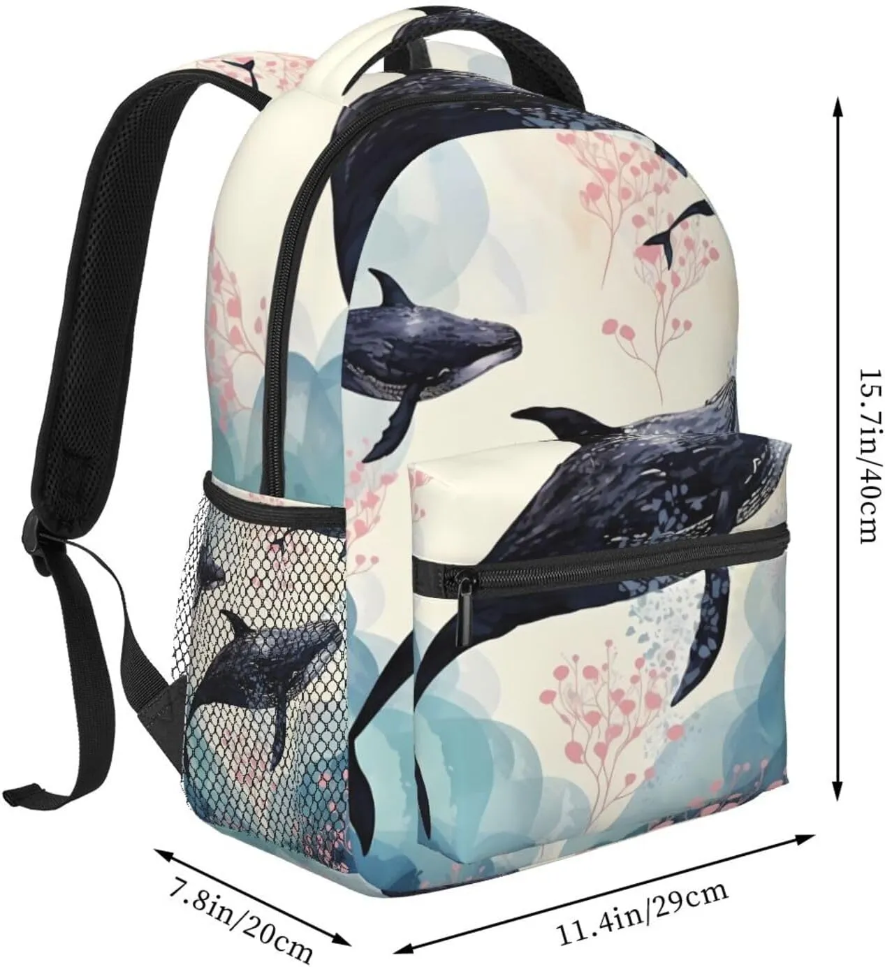 Whale1 Backpack for Men Women Casual Daypack Laptop Backpack Computer Bag Travel Laptop Bag