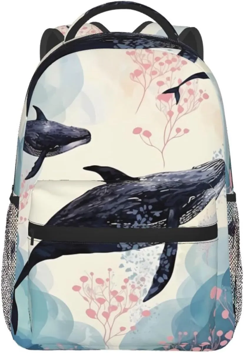 Whale1 Backpack for Men Women Casual Daypack Laptop Backpack Computer Bag Travel Laptop Bag