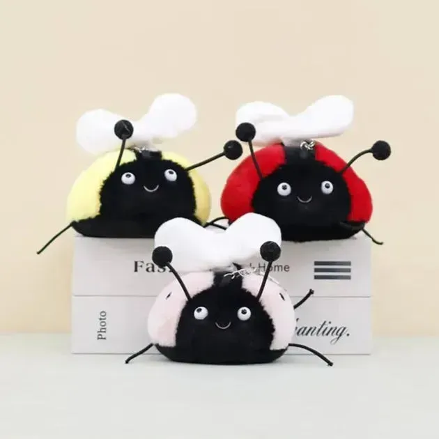 Whimsical Wings Plush Ladybug Keychain