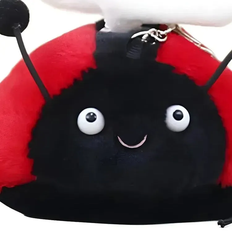 Whimsical Wings Plush Ladybug Keychain
