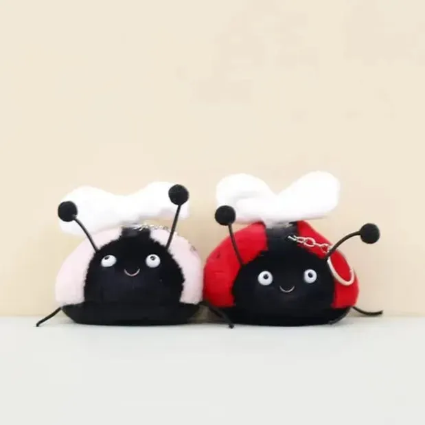 Whimsical Wings Plush Ladybug Keychain