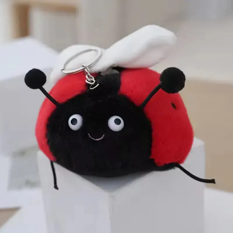 Whimsical Wings Plush Ladybug Keychain