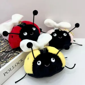 Whimsical Wings Plush Ladybug Keychain