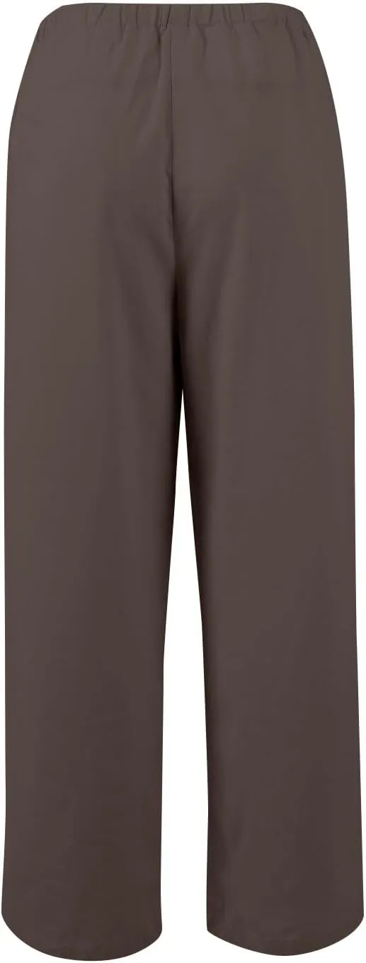 Wide Leg Linen Pants Women Drawstring High Waist Lightweight Palazzo Pants Lounge Boho Beach Flowy Trousers w/Pockets