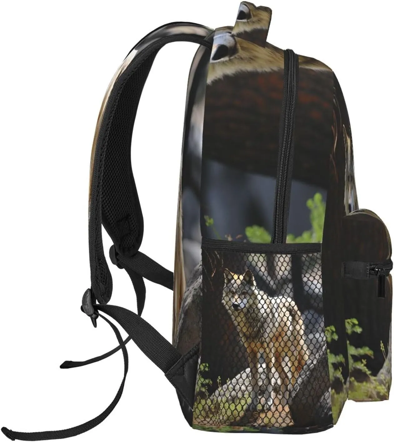 Wildlife Wolf Backpack for Men Women Casual Daypack Laptop Backpack Computer Bag Travel Laptop Bag
