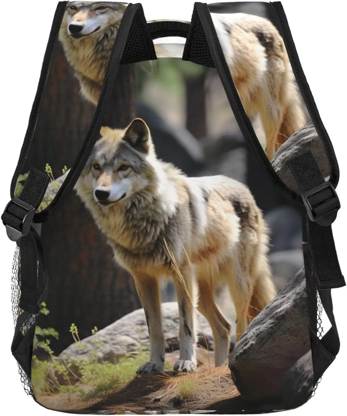 Wildlife Wolf Backpack for Men Women Casual Daypack Laptop Backpack Computer Bag Travel Laptop Bag