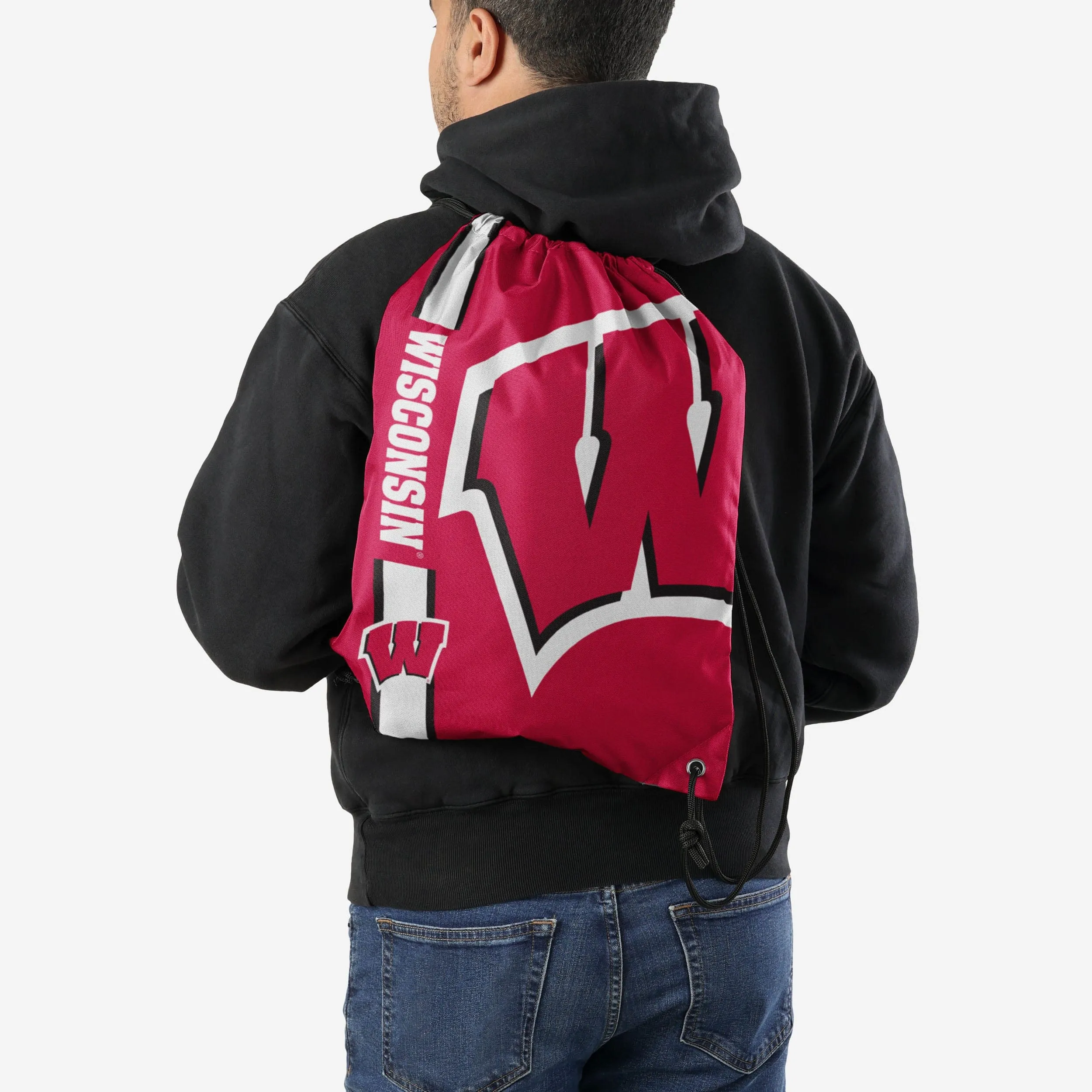 Wisconsin Badgers Big Logo Drawstring Backpack