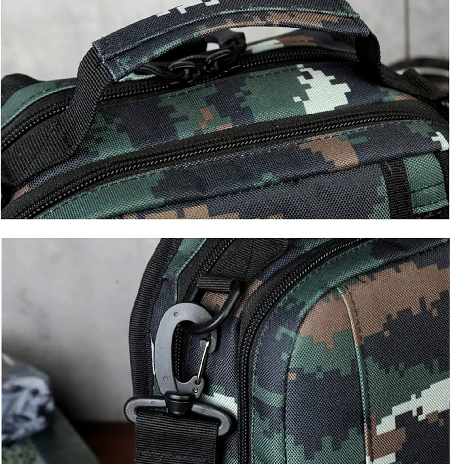 WOBBLO Hiking Daypacks Camouflage Outdoor Bag, One-Shoulder Diagonal Bag, Waterproof Tactical Chest Bag, Multifunctional Four-Purpose Backpack(Black)