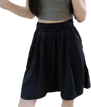 Women Silk Beach Vacation Short Pants Lady Baggy High Waisted Solid Drawstring Wide Leg Shorts