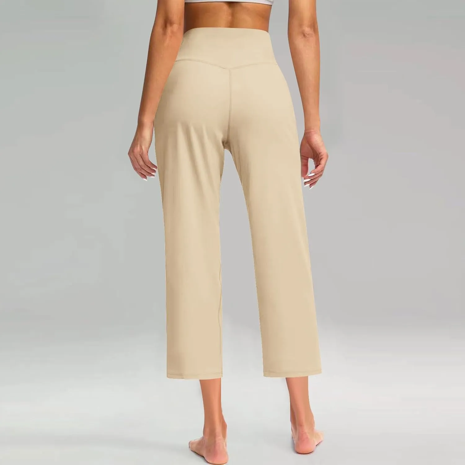 Women Yoga Capri Pants 2025 High Waist Solid Pant Wide Leg Workout Crop Summer Pants for Casual, Travel, Exercise