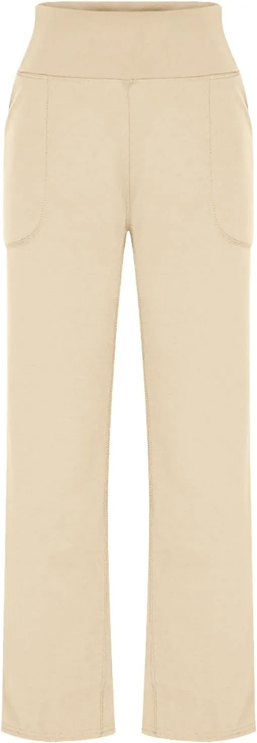 Women Yoga Capri Pants 2025 High Waist Solid Pant Wide Leg Workout Crop Summer Pants for Casual, Travel, Exercise