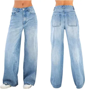 Women's Anotherchill Sweatpant Jeans 2025 High Waisted Denim Pants Drawstring Baggy Wide Leg Jean Casual Baggy Pant