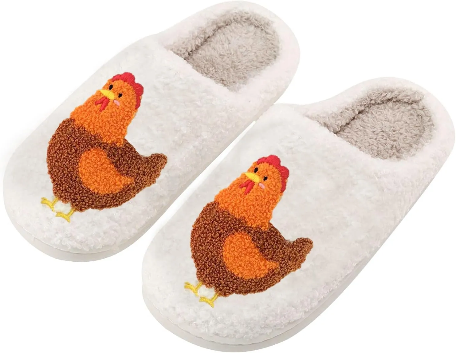 Women's Men's Cute Frog Slippers Fuzzy Memory Foam Kawaii Cartoon Animal Slippers Winter Warm Fluffy Shoes