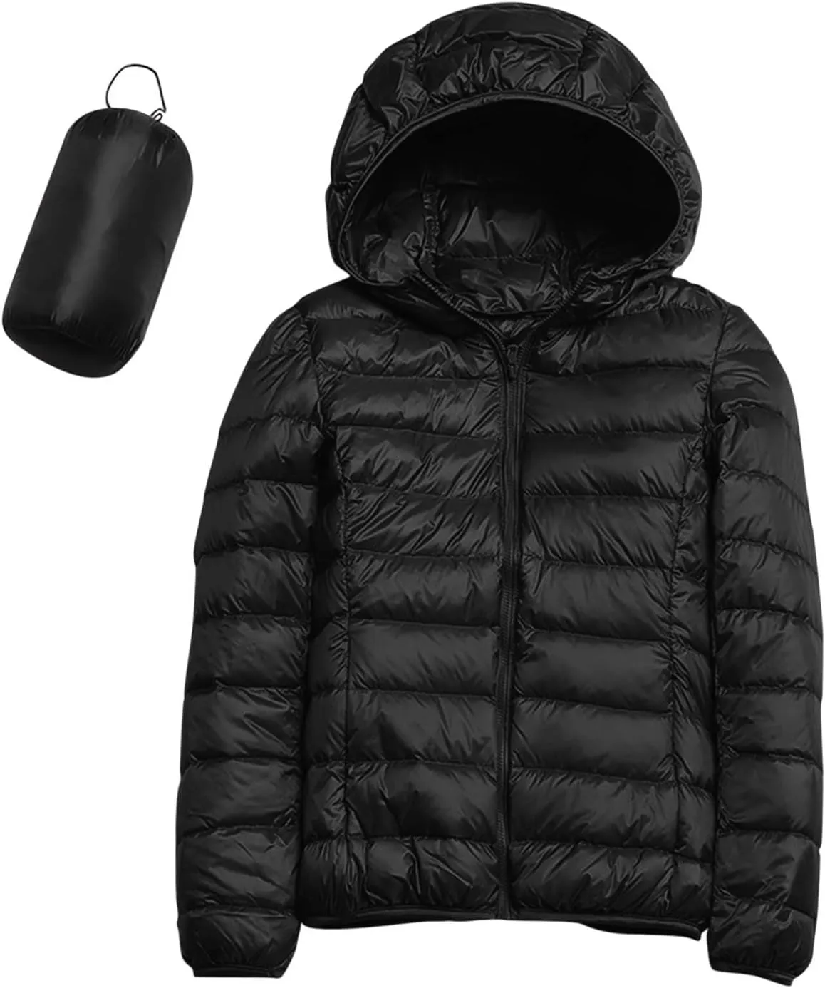Womens Puffer Jackets Lightweight Packable Down Jacket Zip Up Quilted Fall Winter Coats Warm Outerwear with Pockets