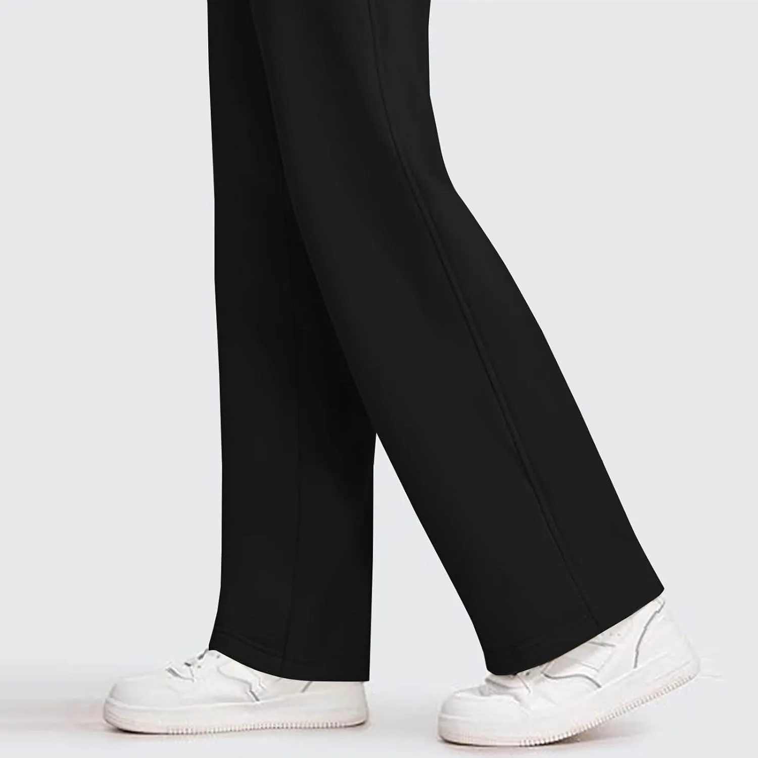 Womens Sweatpants Wide Leg Solid Color Casual Athletic Drawstring Baggy Jogger Straight Leg Trendy Pants with Pocket