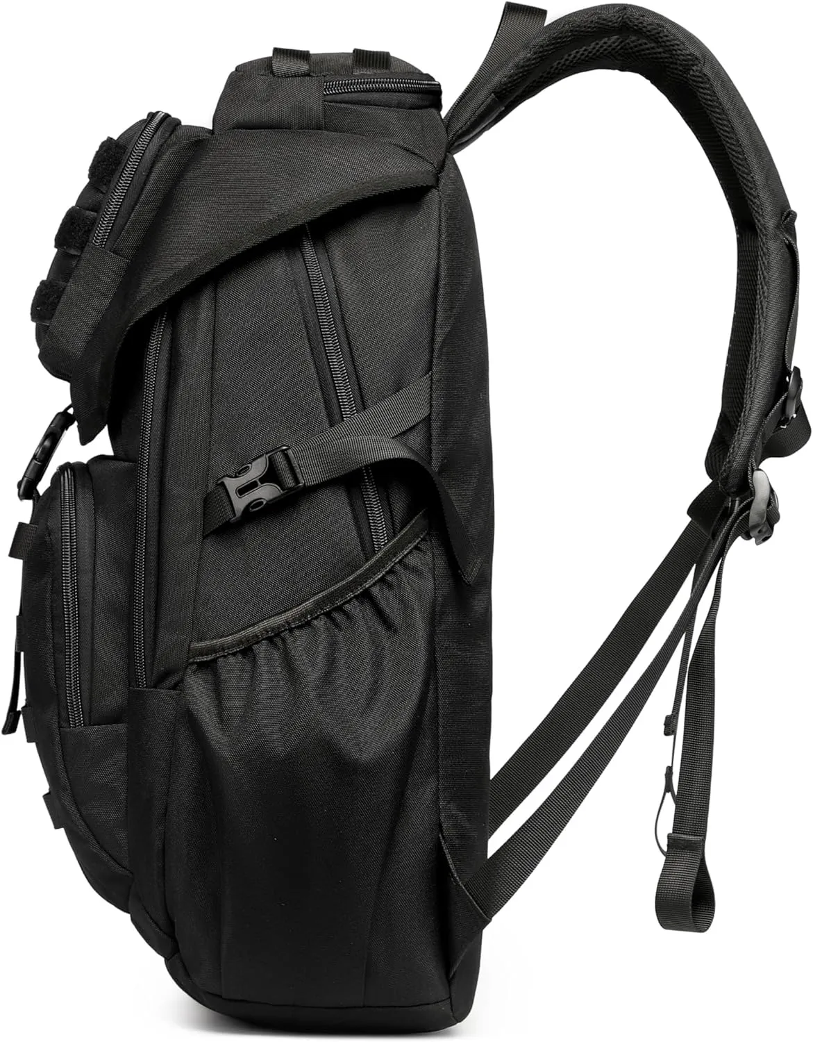 Wotony Tactical Assault Pack Backpack Molle Military Backpack Outdoor Hiking Camping Rucksack Waterproof backpack for men (Black, 25L)